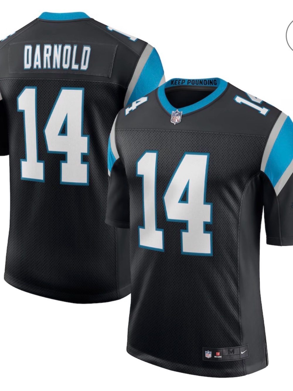 Nike Sam Darnold Carolina Panthers black "Vapor Limited" jersey XXL